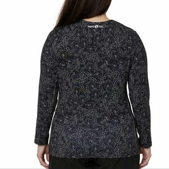 Hang Ten Ladies' Sun Tee UPF 50+ protection Black Small - Picture 2 of 5